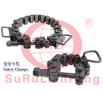 安全卡瓦，WA型安全卡瓦，如东联丰，钻采安全卡瓦，钻井工具。WA安全卡瓦，适用于石油、天然气钻井作业中上扣或卸扣时，防止钻具下滑的工具，可通过调整牙板套环节数改变卡持管径范围。另有MP型安全卡瓦，MP-R型安全卡瓦，MP-S型安全卡瓦，MP-M型安全卡瓦，MP-L型安全卡瓦等。
